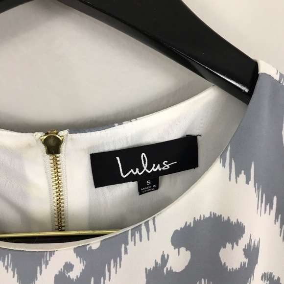 Lulus small Ikat Shift Dress Blue Give Me Print - Picture 7 of 8